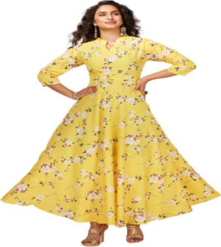 Buy ETHNIC EMPIRE Cotton Anarkali Gown At Retail by Ethnic Empire