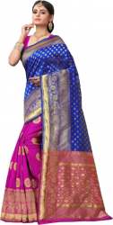 Buy Handloom Poly Silk Saree By Mermaid Ocean