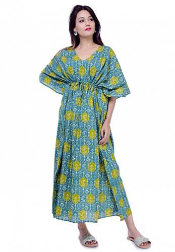 Buy Floral Cotton Kaftan At Wholesale by Handicraft Palace