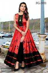 Unique Satin Silk Ladies Gown 