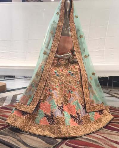 Heavy Embroidered Lehenga For Dulhan  by Umang Sarees