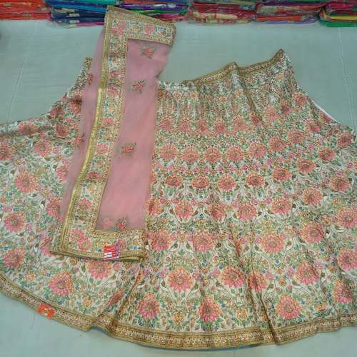 Ladies Heavy Embroidery Work Lehenga by Surbhi Sarees