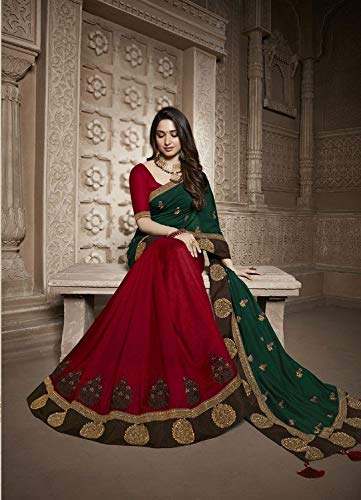 Buy Embroidery Work Saree By Krisha Fashion by Krisha Fashion