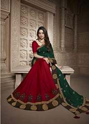 Buy Embroidery Work Saree By Krisha Fashion