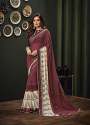 Buy Maroon Georgette Saree By Vishal Prints thumb 3