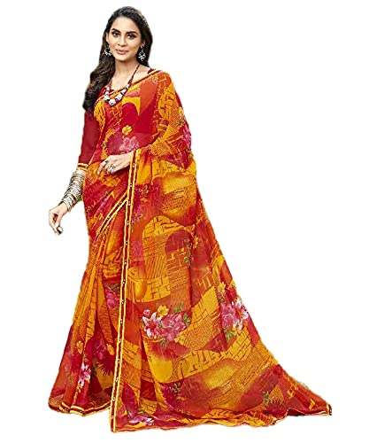 Buy Multicolored Floral printed Sari Vishal Prints by Vishal Prints