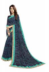 Buy Printed Georgette Saree By Vishal Prints