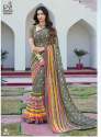 Buy Trendy Georgette Printed Sari By Vishal Prints