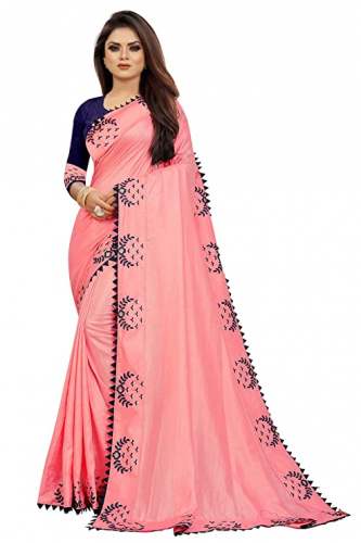 Buy Embroidery Dola Silk Saree By YAGNASENI Brand