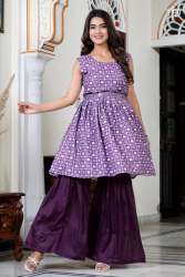 Kediya Sharara Set With Mirror Worker Belt