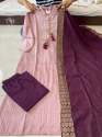 Stylish 3pcs Chanderi Silk Kurti Set  thumb 3