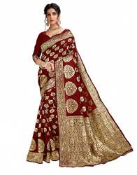 Buy Banarasi Silk Glemora Saree At Wholesale