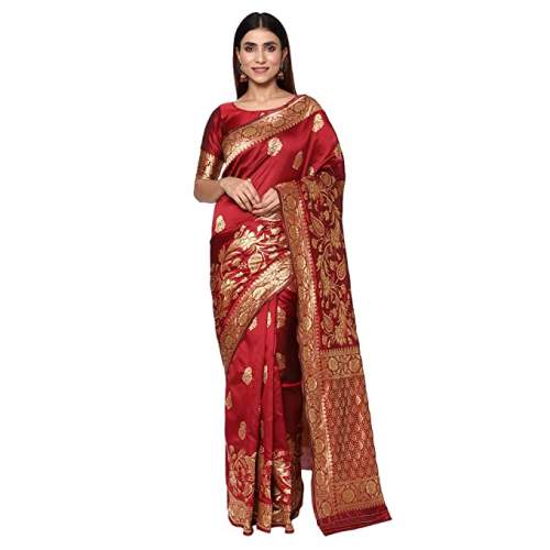 Buy Banarasi Silk Saree By Glemora Brand by Glemora