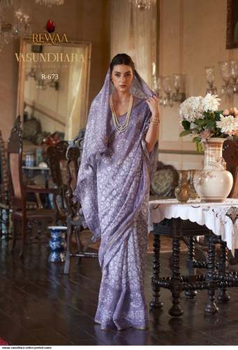 Elegant Rewaa Vasudhara Cotton Printed Saree by Rewaa Fashion