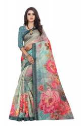Ladies Digital Print Cotton Sari by KUBERA FASHION