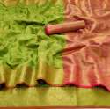 Ladies Silk Saree With contrast pallu  thumb 4