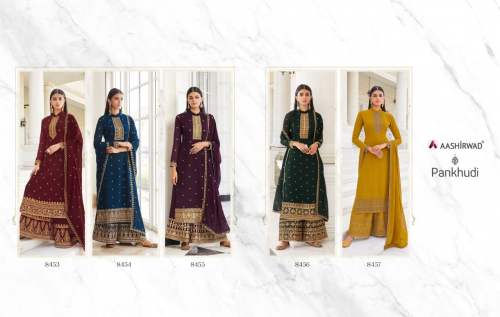 PANKHUDI Catalog Palazzo Suit by Maruti Textile Hub