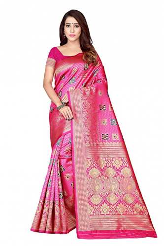 Buy Drapme Brand Banarasi Silk Saree At Wholesale by DRAPME