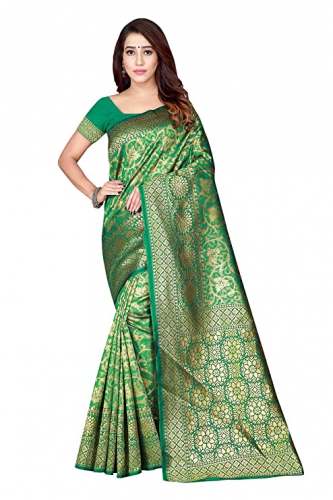 Buy Kanjivaram Jacquard Saree By Drapme by DRAPME