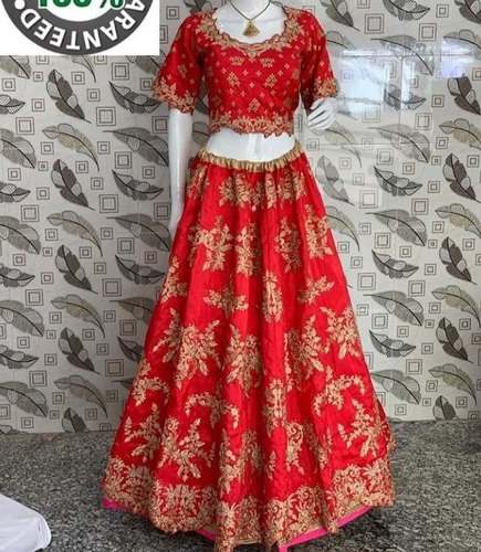 Embroidered Red Bridal Lehenga Choli by Doon Outfit