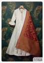 Pretty White Anarkali Suit with Banarasi Dupatta 