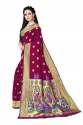 Buy Banarasi Silk Magenta Color By Refof Export thumb 2