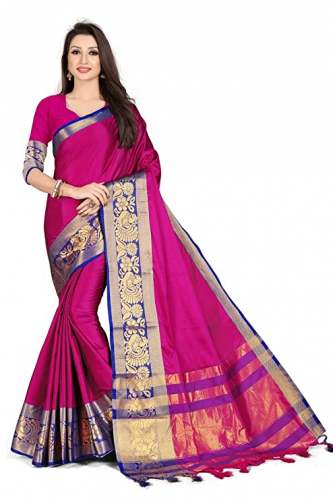 Buy Refof Export Paithani Cotton Blend Saree 