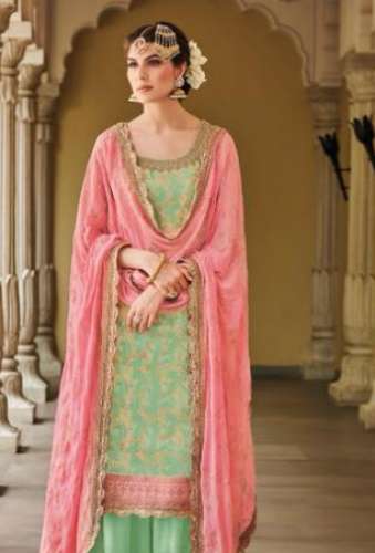 Ladies Designer Palazzo Suit With Dupatta by Nandini Suits and Sarees