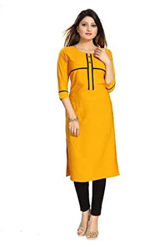 Buy Fancy Yellow Regular Kurta By HAVIYA Brand  by Haviya