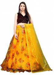 Buy Organza Print Lehenga Choli By HAVIYA Brand
