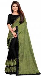 Buy Lycra Blend Saree By A3 Fashion Brand Seller