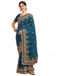 Buy Amrutam Fab Vichitra Embroidered Saree 