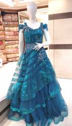 Rama Green Engagement Gown