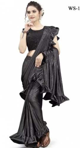 Ready To Wear Ruffle Lycra Saree by LADIA