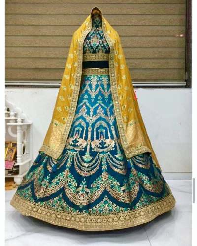 Ladies Embroidered Bridal Lehenga  by Khoobsurat Apparels Pvt Ltd