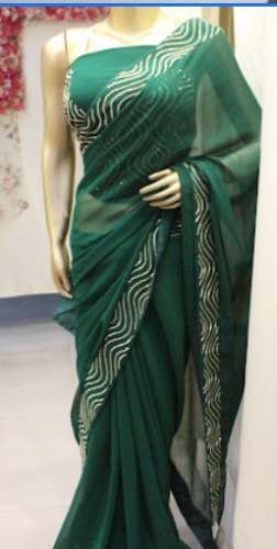Elegant Green Stylish Saree  by Madhukunj