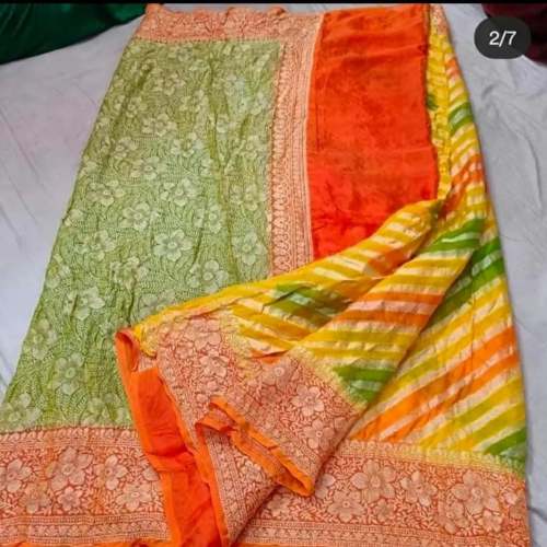 Banarasi Pure khaddi Georgette Silk Saree by RRJ Collection