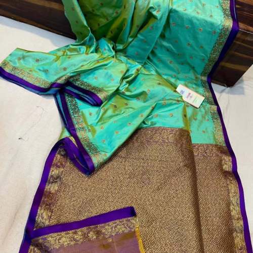 Designer Banarasi Pure Handloom katan silk by RRJ Collection