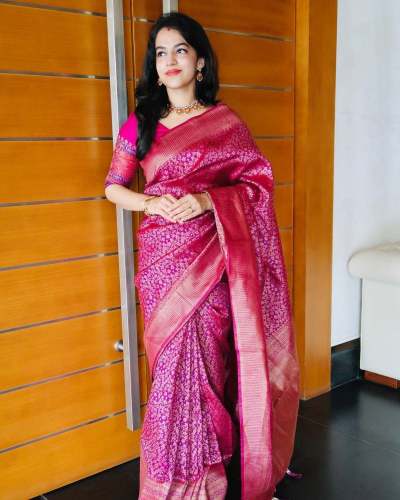 Ghumar Silk - Soft Lichi Silk Saree by Prahi Fashion