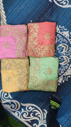 Ladies Party Wear Embroidered Saree