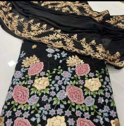 New Collection Embroidery Work Georgette Fabric