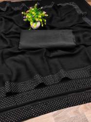 Pure Simmer Chiffon Saree With Hotflix Diamond