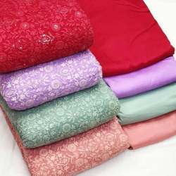 Stylish  Embroidered Fabric for Garments 