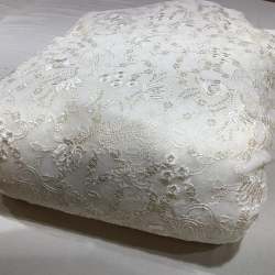 White Dyeable Embroidered Fabric 
