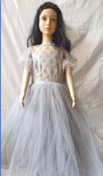 Stylish Grey Color Net Gown