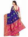 Buy VIBTAG Art Silk Saree With Unstitched Blouse thumb 3
