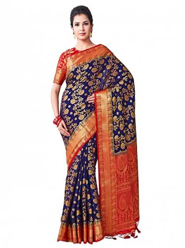 Buy VIBTAG Brand Kanchipuram Cotton Silk Saree 