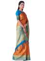 Silk Saree With Unstitched Blouse by VIBTAG  thumb 2