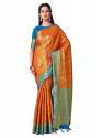 Silk Saree With Unstitched Blouse by VIBTAG  thumb 4