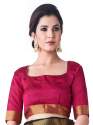 VIBTAG Kanchipuram Silk Saree With Blouse Piece thumb 4